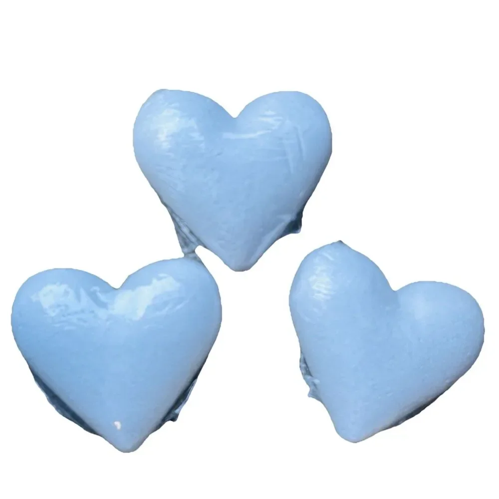 3 Pack White Polystyrene Foam Hearts Crafting DIY Crafts Decorative 7.5x7x2.75in